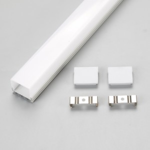 Sistem de canal din aluminiu cu profil de aluminiu cu capac și capace de capăt pentru instalații cu benzi LED